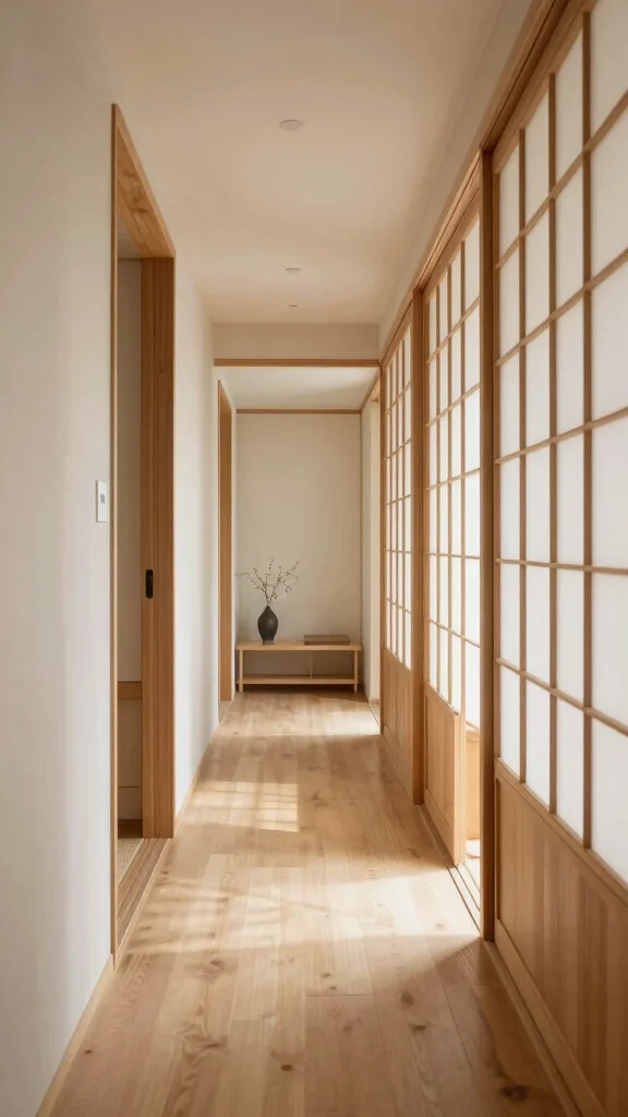 10 Japanese Style Hallway Ideas That Feel Peaceful and Intentional - 2. Shoji Screens for Soft Separation 1