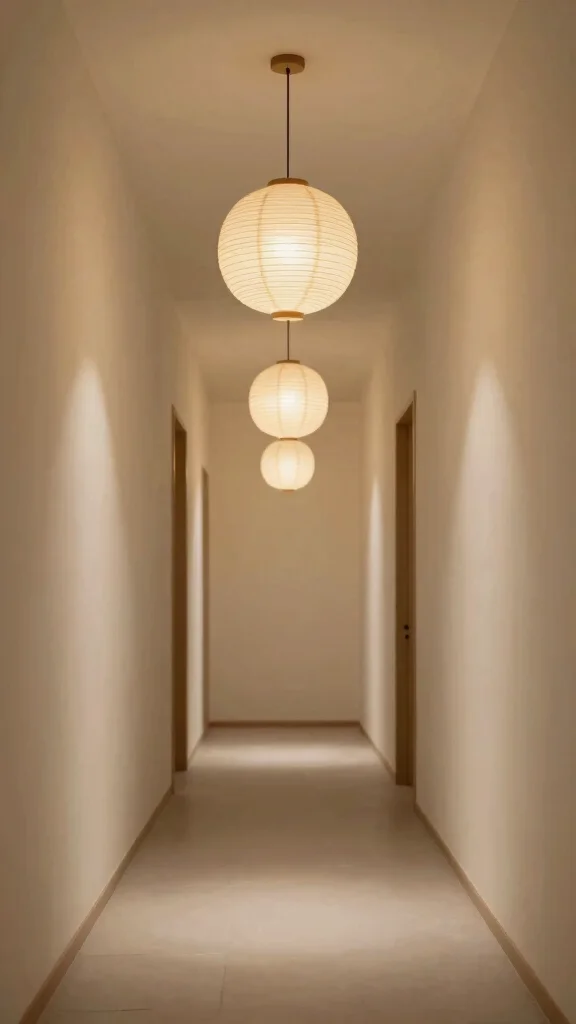 10 Japanese Style Hallway Ideas That Feel Peaceful and Intentional - 4. Minimalist Lighting Solutions 1
