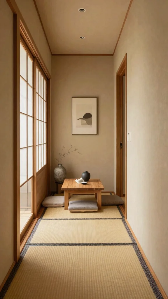 10 Japanese Style Hallway Ideas That Feel Peaceful and Intentional - 6. Integrate Traditional Japanese Elements 1
