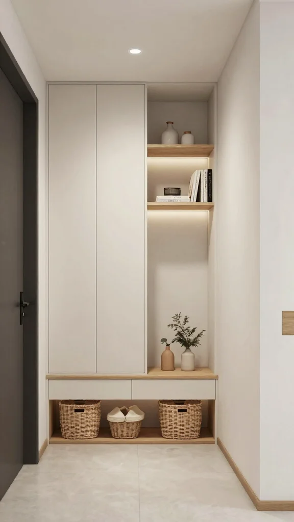 10 Japanese Style Hallway Ideas That Feel Peaceful and Intentional - 8. Simple Storage Solutions 1