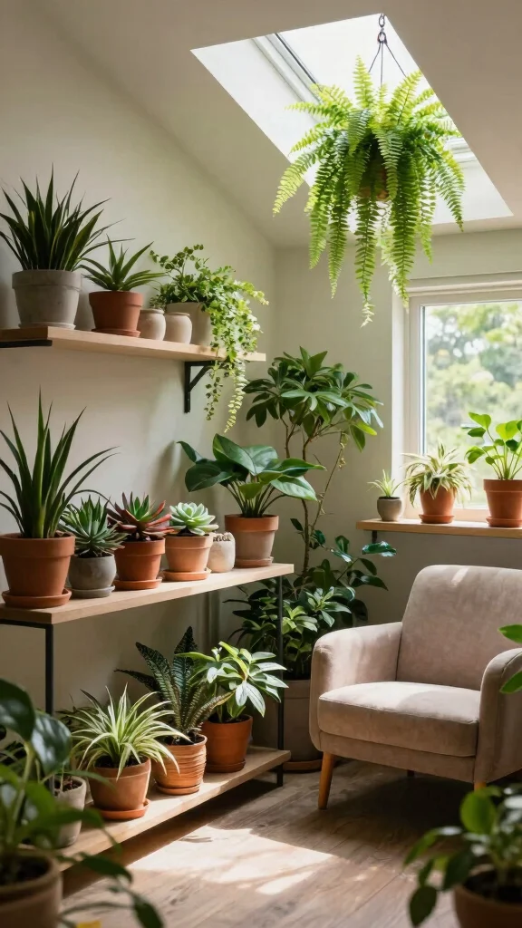 10 Ways to Build the Perfect Attic Teen Hangout Space - 7. Indoor Garden Oasis 1