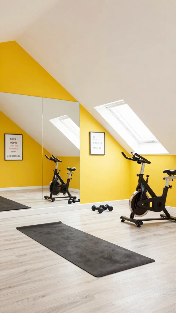 10 Ways to Build the Perfect Attic Teen Hangout Space - 8. Personal Gym Space 1