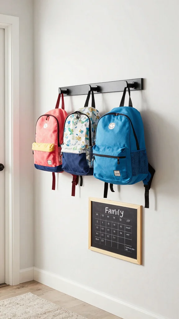 10 Ways to Store Kids' Backpacks in the Entryway for a Tidy Family Space - 5. Magnetic Backpack Holder 1