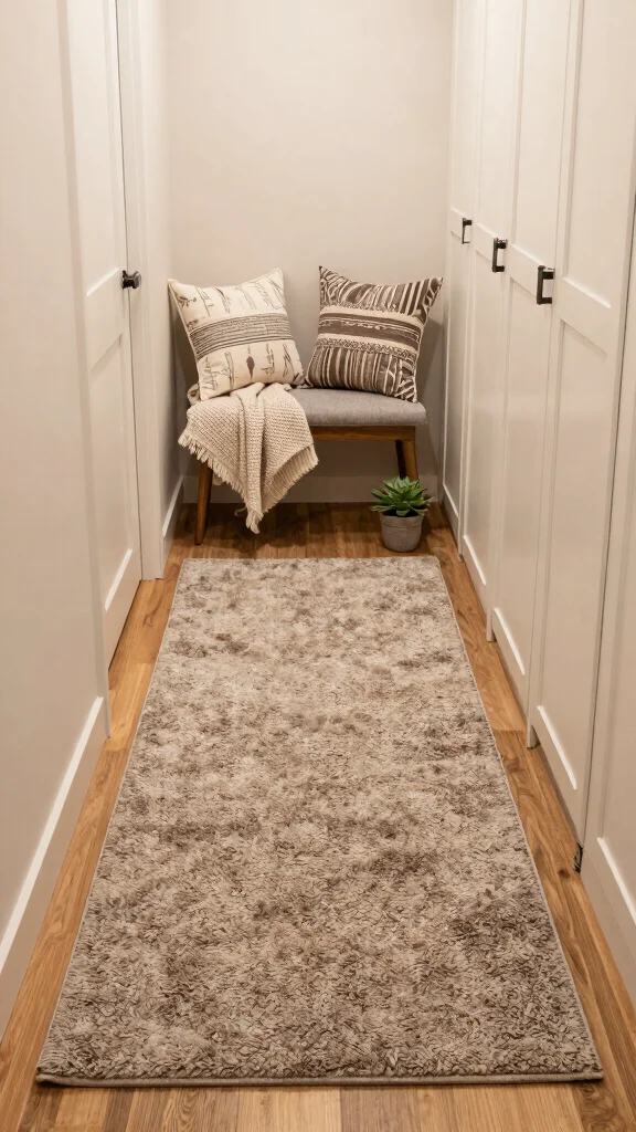 10 Ways to Style a Hallway Wardrobe for a Seamless Space-Smart Look - 3. Layered Textiles for Warmth 1