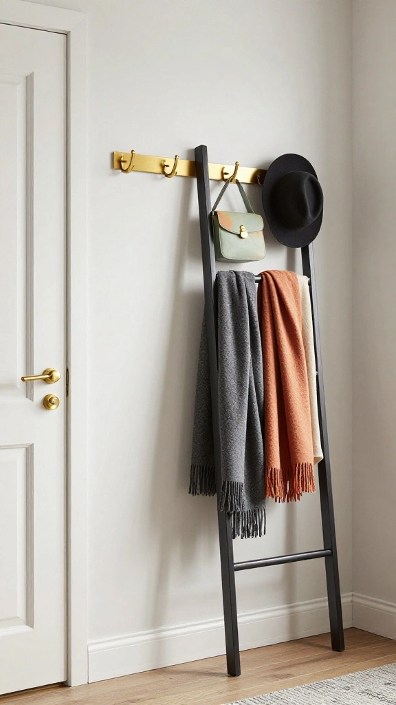 10 Ways to Style a Hallway Wardrobe for a Seamless Space-Smart Look - 6. Functional Hooks and Racks 1