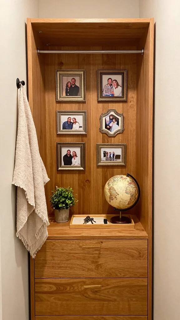 10 Ways to Style a Hallway Wardrobe for a Seamless Space-Smart Look - 7. Incorporate Personal Touches 1