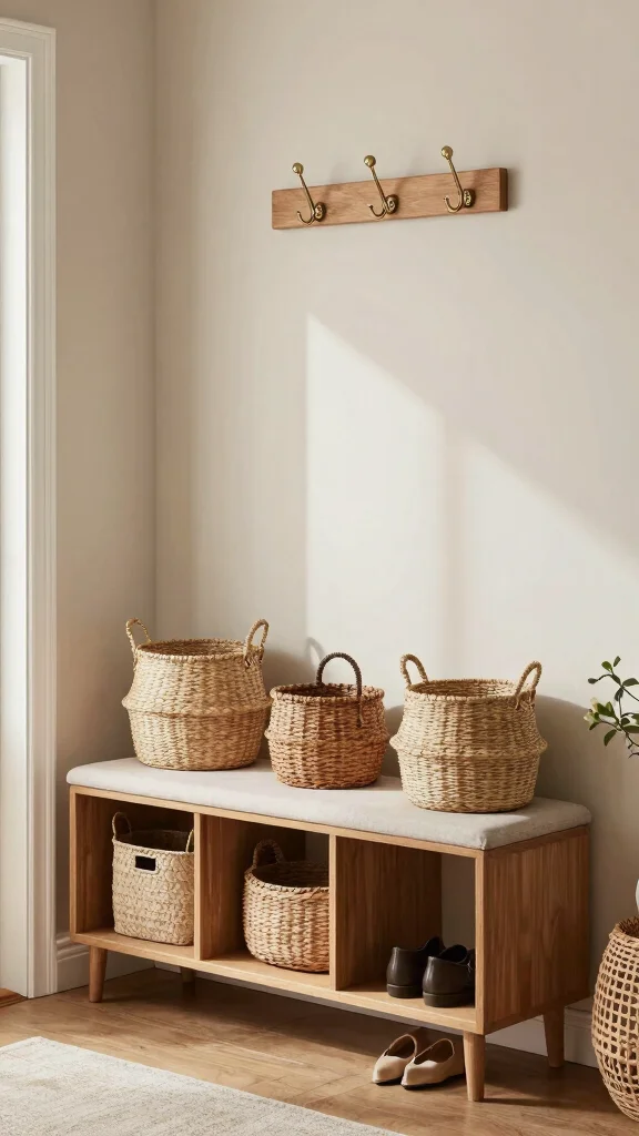 10 Ways to Upgrade Your Entryway for a Fresh Polished First Impression - 1. Invest in Stylish Storage Solutions 1
