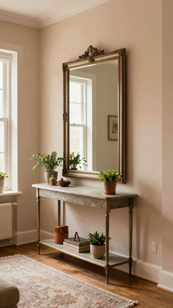10 Ways to Upgrade Your Entryway for a Fresh Polished First Impression - 2. Add a Statement Mirror 1