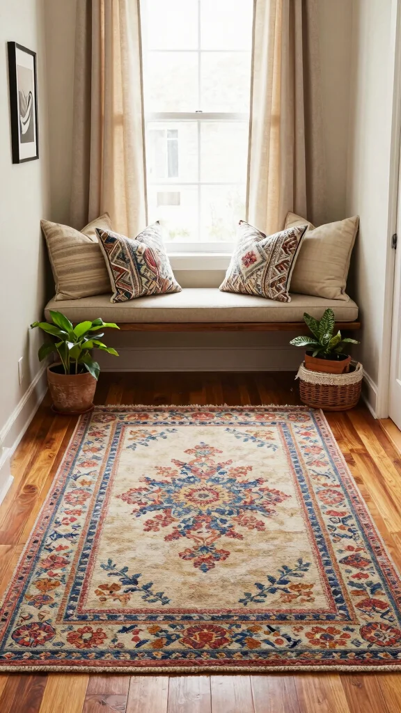 10 Ways to Upgrade Your Entryway for a Fresh Polished First Impression - 4. Layer with Textiles 1