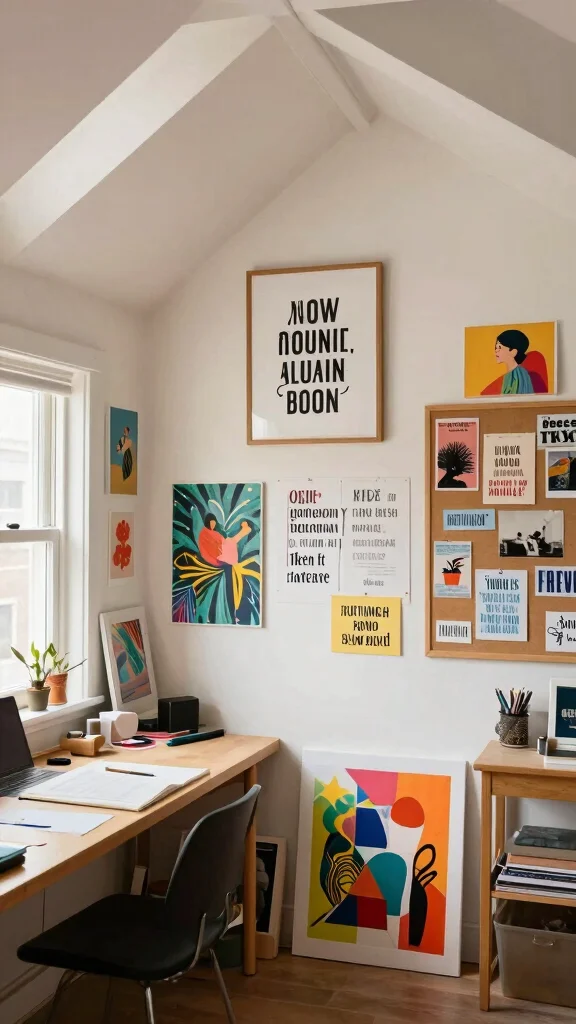 11 Attic Art Studio Ideas for a Creative Well-Lit Top-Floor Space - 7. Inspirational Quotes 1