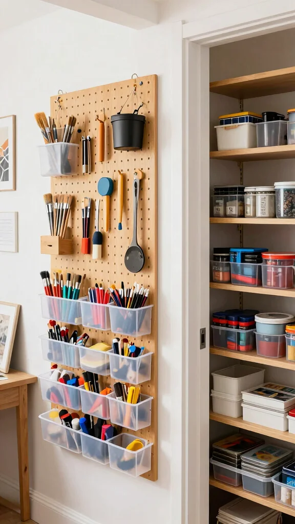 11 Attic Art Studio Ideas for a Creative Well-Lit Top-Floor Space - 8. Smart Storage Solutions 1