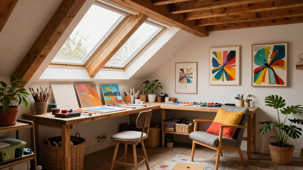 11 Attic Art Studio Ideas for a Creative Well-Lit Top-Floor Space