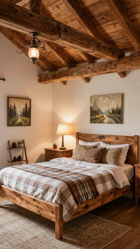 11 Attic Guest Bedroom Concepts for a Welcoming Comfortable Top-Floor Space - 3. Rustic Charm 1