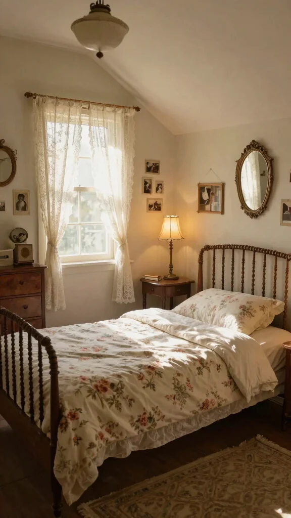 11 Attic Guest Bedroom Concepts for a Welcoming Comfortable Top-Floor Space - 6. Vintage Vibes 1