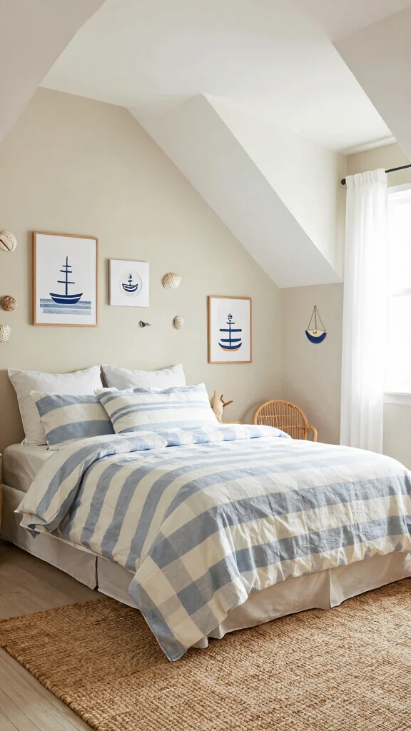 11 Attic Guest Bedroom Concepts for a Welcoming Comfortable Top-Floor Space - 7. Coastal Retreat 1