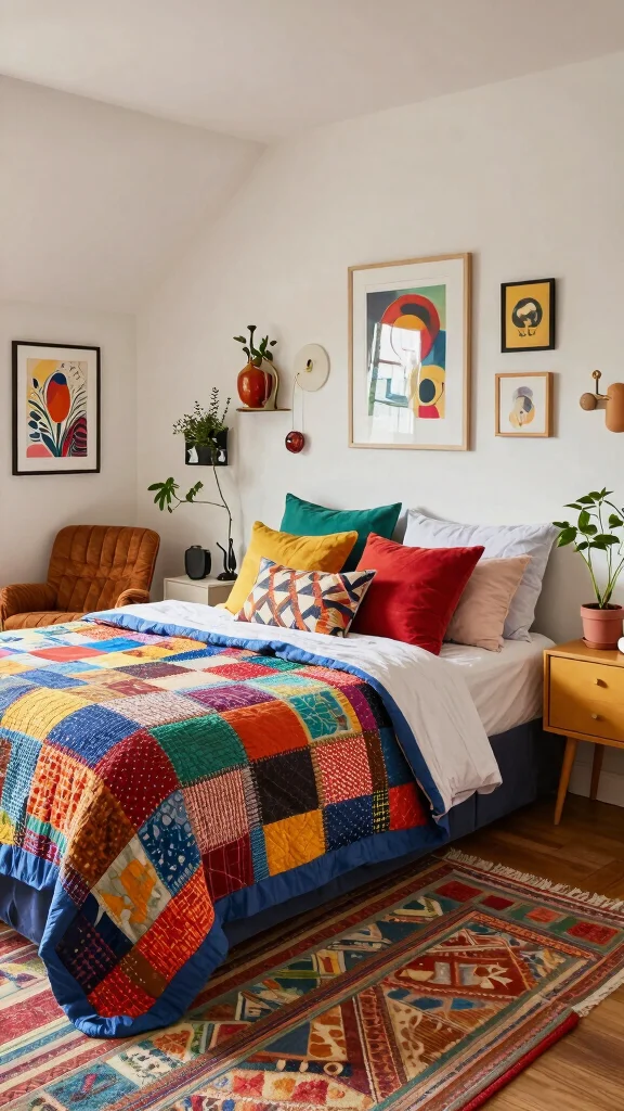 11 Attic Guest Bedroom Concepts for a Welcoming Comfortable Top-Floor Space - 8. Eclectic Mix 1