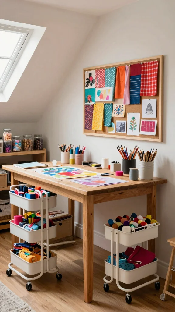 11 Attic Hangout Ideas That Transform a Forgotten Space Into a Cool Retreat - 2. Crafting Corner 1