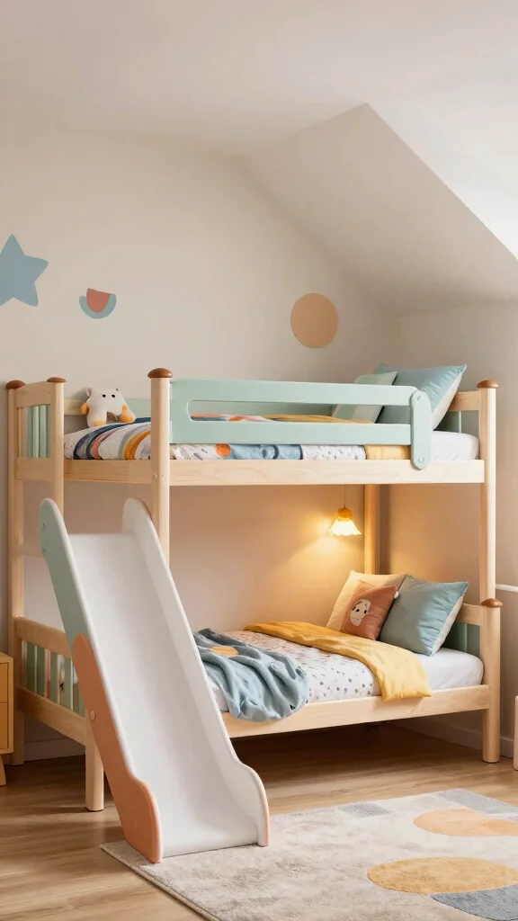 11 Attic Kids' Room Ideas for a Fun Safe Creative Top-Floor Space - 3. Functional and Fun Bunk Beds 1