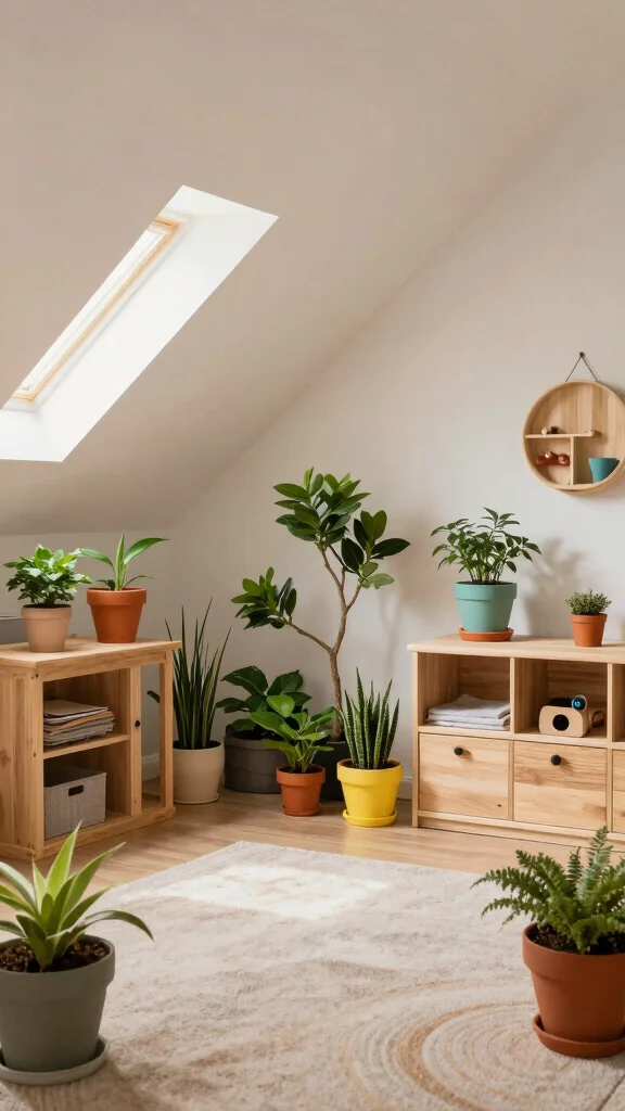 11 Attic Kids' Room Ideas for a Fun Safe Creative Top-Floor Space - 9. Nature-Inspired Elements 1