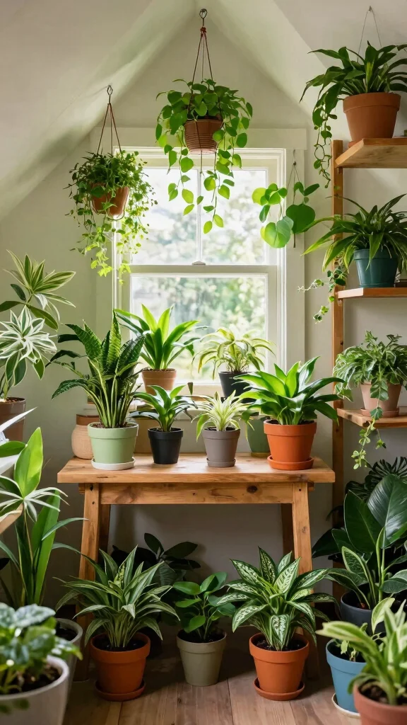 11 Attic Nook Ideas for a Cosy Compact Purposeful Corner - 5. Plant Lover's Paradise 1