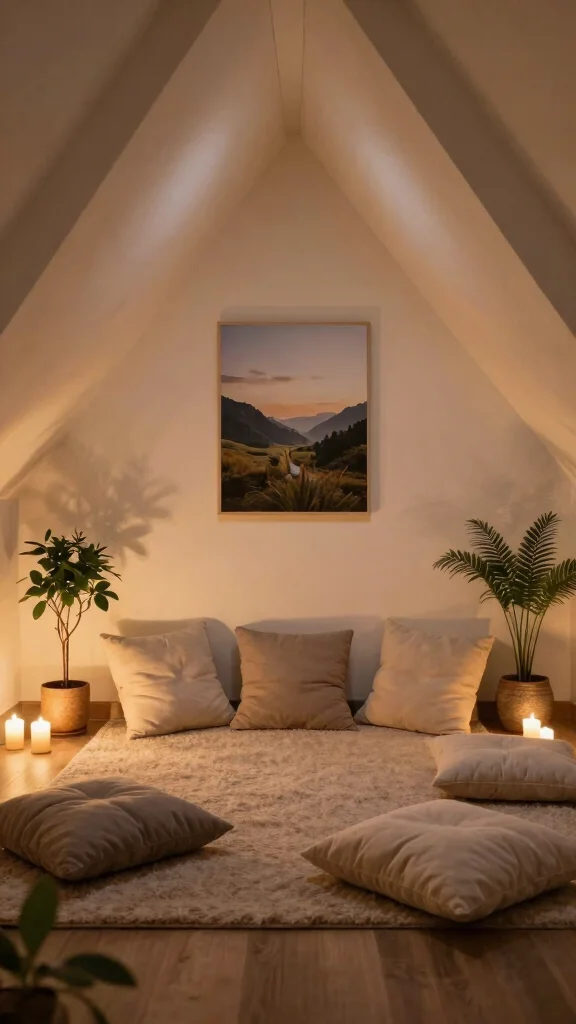 11 Attic Nook Ideas for a Cosy Compact Purposeful Corner - 7. Meditation Nook 1