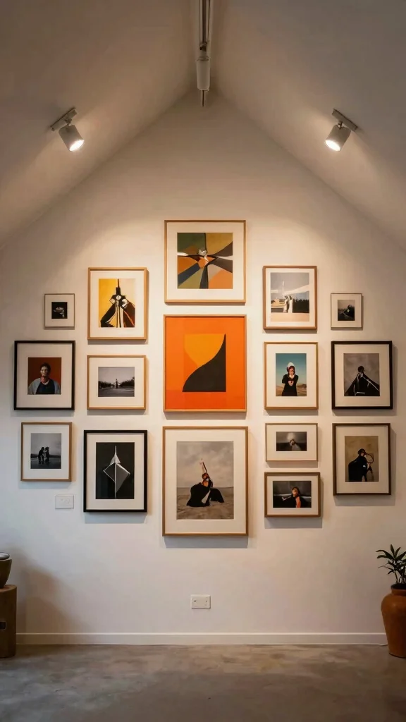 11 Attic Nook Ideas for a Cosy Compact Purposeful Corner - 9. Artsy Wall Gallery 1