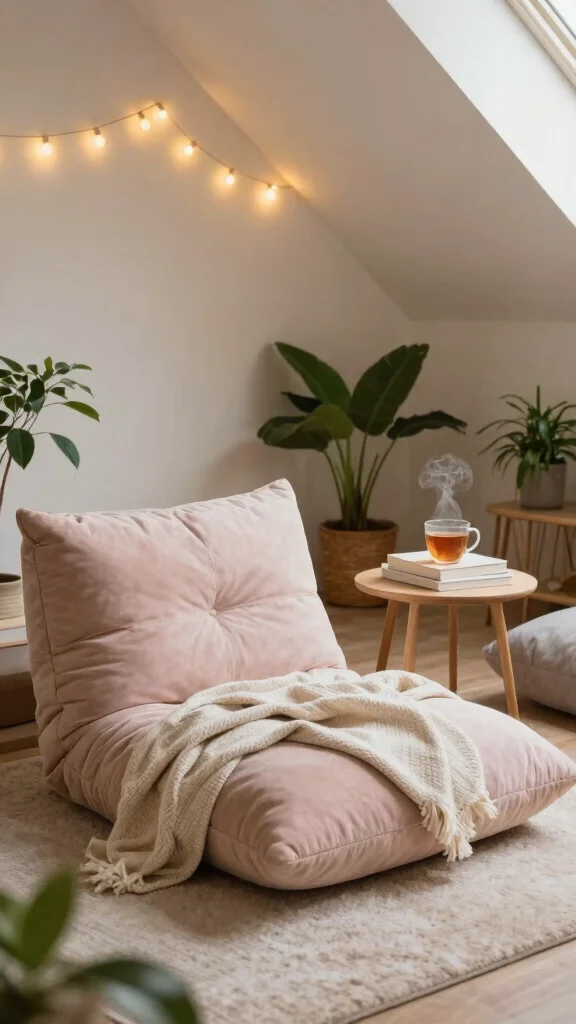 11 Attic Yoga Studio Ideas for a Calm Dedicated Top-Floor Practice Space - 2. Create a Cozy Corner 1