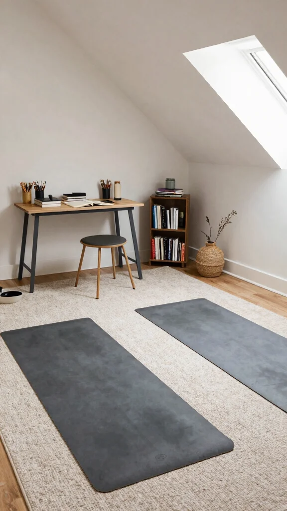 11 Attic Yoga Studio Ideas for a Calm Dedicated Top-Floor Practice Space - 7. Create a Multi-Functional Space 1