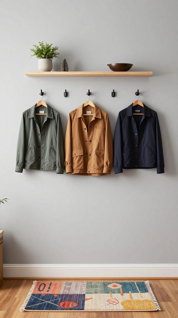 11 Entryway Coat Storage Ideas That Keep Every Jacket Tidy and Accessible - 1. Wall-Mounted Coat Hooks 1
