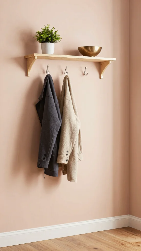 11 Entryway Coat Storage Ideas That Keep Every Jacket Tidy and Accessible - 6. Hooks with Shelves 1