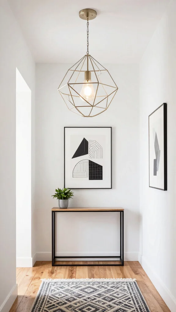 11 Entryway Pendant Lighting Concepts for a Dramatic Stylish Ceiling Statement - 2. Geometric Glam 1