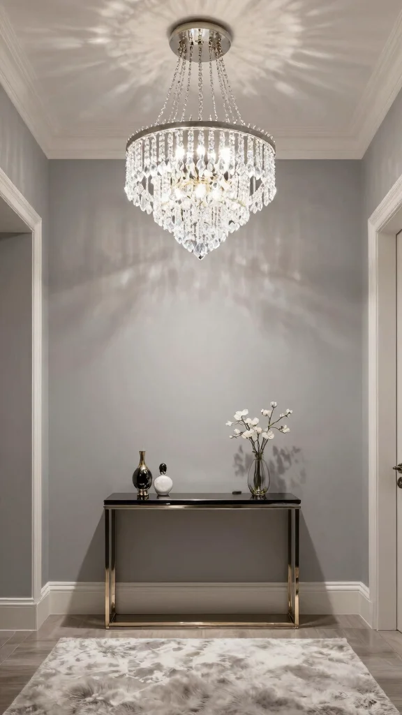 11 Entryway Pendant Lighting Concepts for a Dramatic Stylish Ceiling Statement - 9. Crystal Chic 1