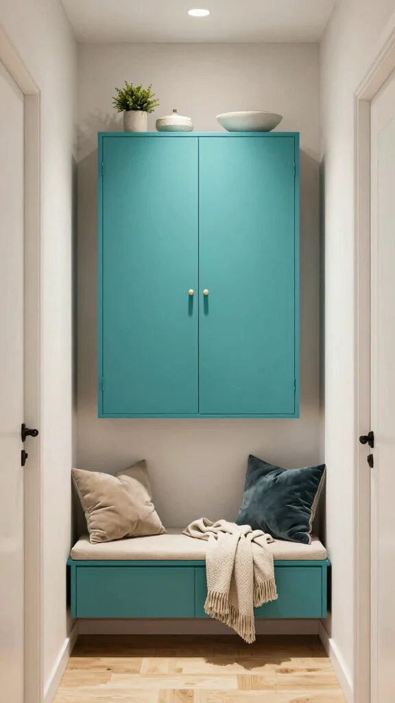 11 Hallway Cabinet Ideas for a Tidy Beautiful Entrance Storage - 3. Floating Storage Solutions 1