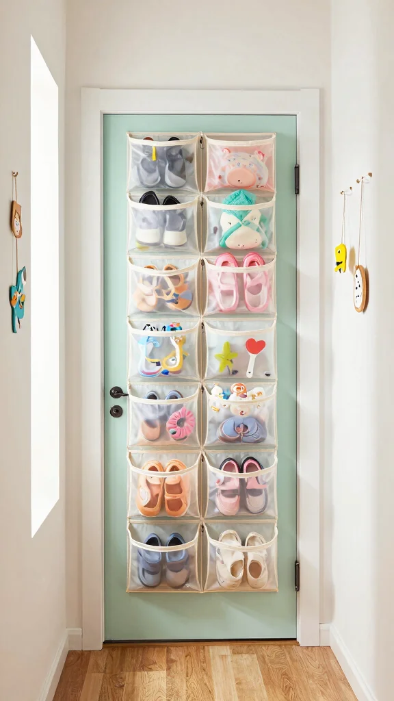 11 Hallway Kids Organization Ideas for a Tidy Family-Friendly Entrance - 8. Over-the-Door Organizers 1