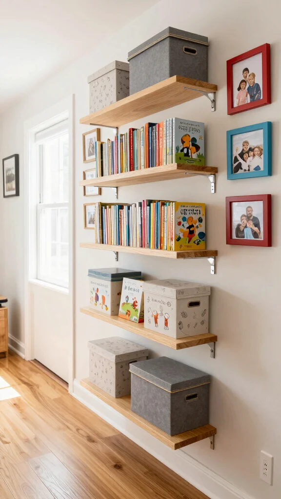 11 Hallway Kids Organization Ideas for a Tidy Family-Friendly Entrance - 9. Creative Use of Wall Space 1