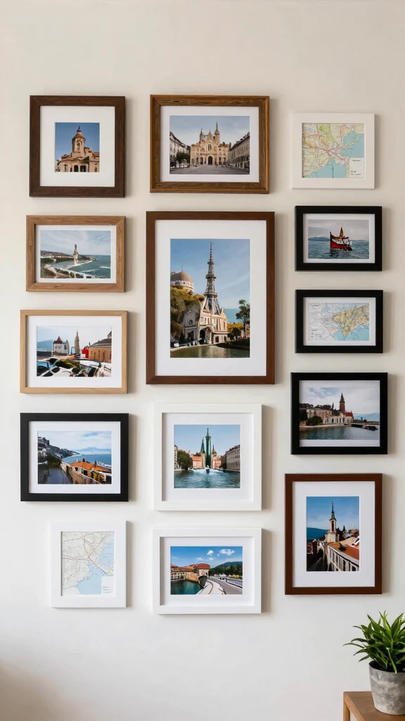 11 Hallway Picture Display Ideas for a Styled Personal Wall - 1. Create a Gallery Wall with a Theme 1