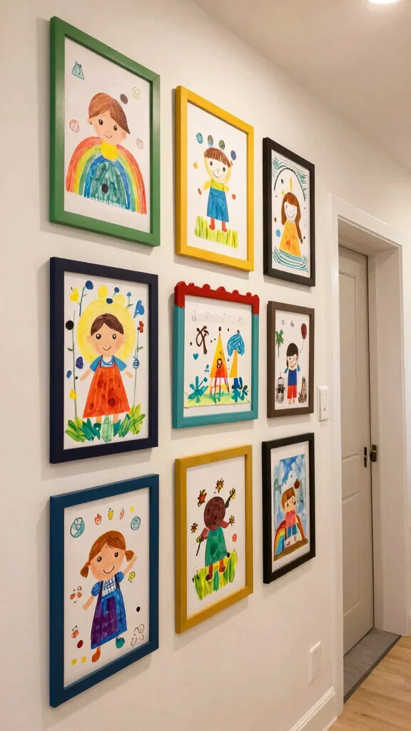 11 Hallway Picture Display Ideas for a Styled Personal Wall - 10. Personalize with Artwork by Loved Ones 1