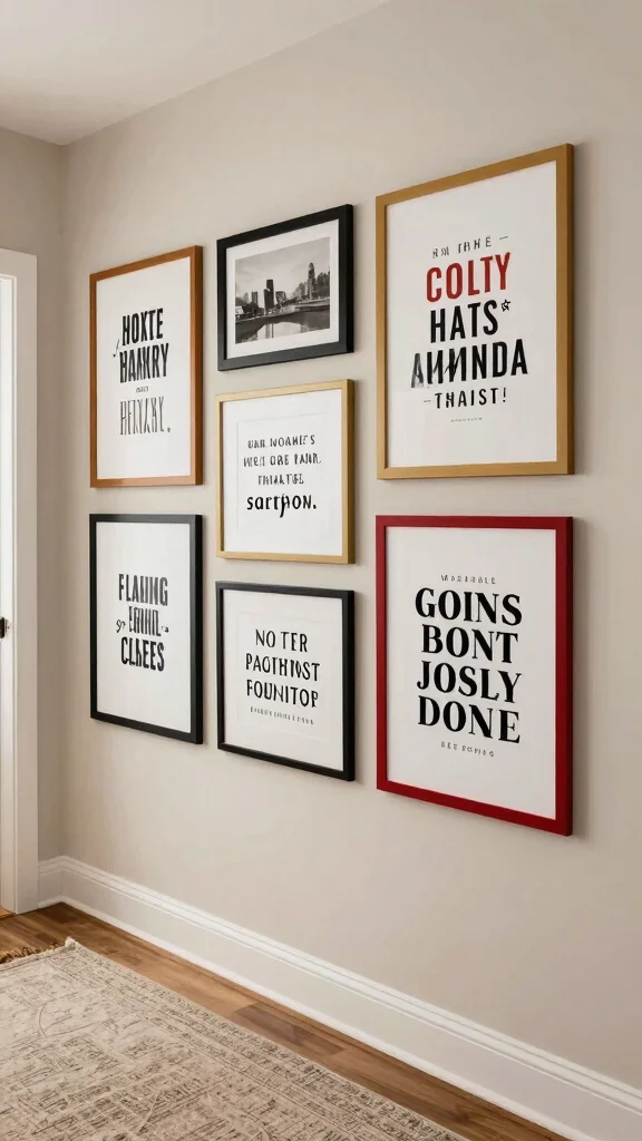 11 Hallway Picture Display Ideas for a Styled Personal Wall - 7. Add Meaningful Quotes or Words 1