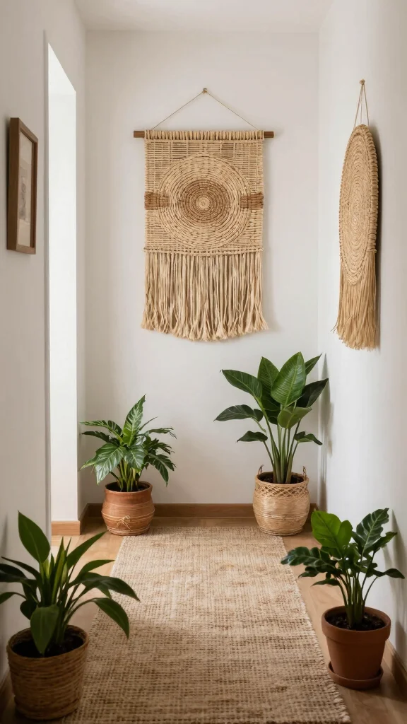 11 Japandi Style Hallway Ideas for a Serene Clean-Lined Entrance - 5. Introduce Natural Textures 1