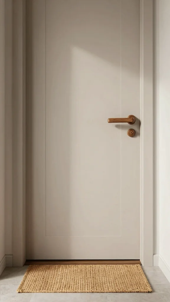 11 Japandi Style Hallway Ideas for a Serene Clean-Lined Entrance - 9. Elegant Door Accessories 1