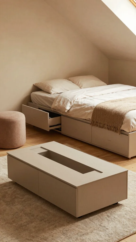 12 Attic Bedroom Storage Ideas That Work With Every Sloped Ceiling - 5. Multifunctional Furniture 1