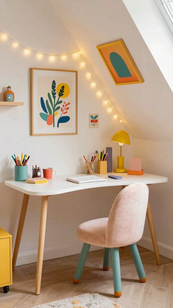 12 Attic Home Office Concepts That Make Working From the Top Floor Inspiring - 12. Whimsical Touches 1