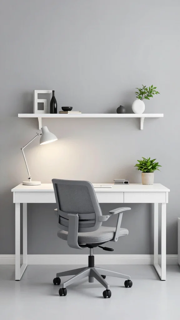 12 Attic Home Office Concepts That Make Working From the Top Floor Inspiring - 2. Minimalist Chic 1