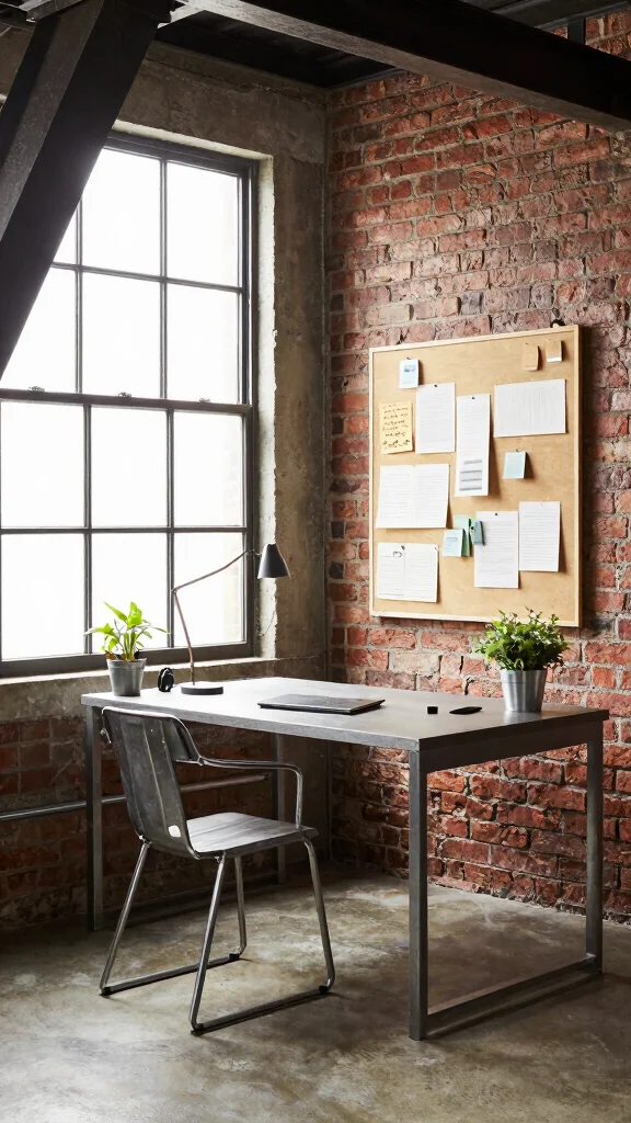 12 Attic Home Office Concepts That Make Working From the Top Floor Inspiring - 5. Industrial Style 1