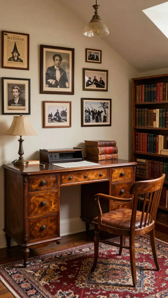12 Attic Library Concepts for a Bookworm's Dream Top-Floor Reading Retreat - 4. Vintage Vibes 1