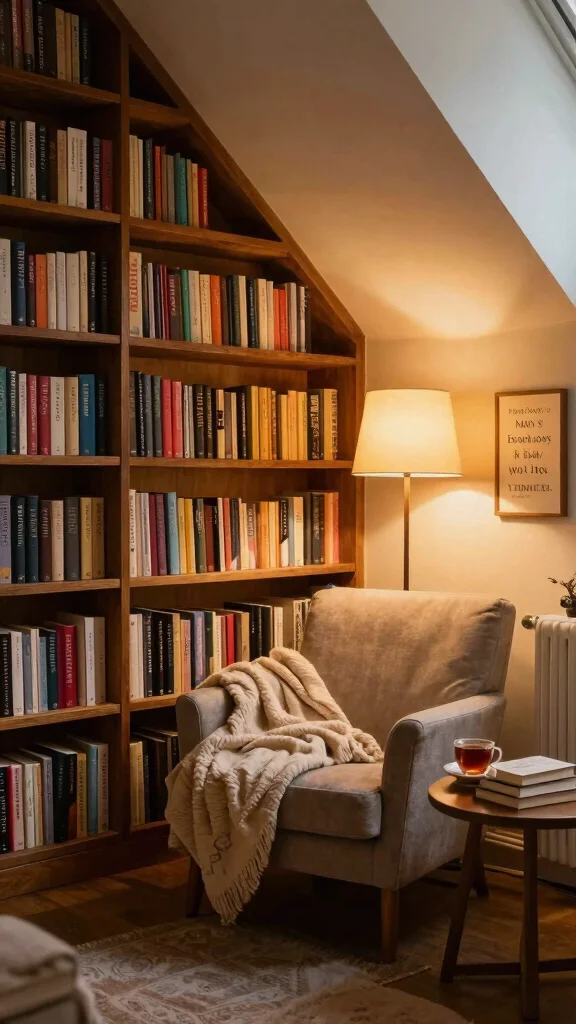 12 Attic Lounge Concepts That Transform Your Top Floor Into a Relaxed Escape - 10. Literary Nook 1
