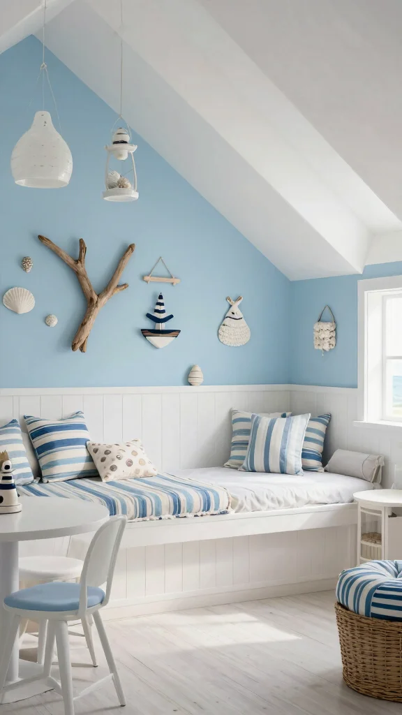 12 Attic Lounge Concepts That Transform Your Top Floor Into a Relaxed Escape - 7. Coastal Escape 1