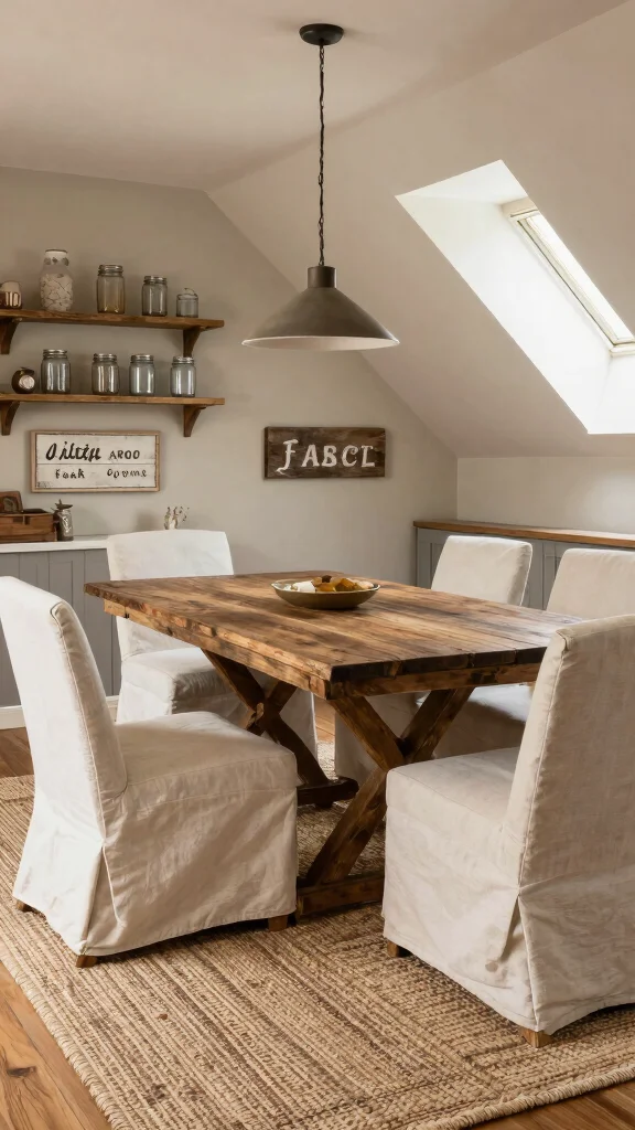 12 Attic Lounge Concepts That Transform Your Top Floor Into a Relaxed Escape - 8. Farmhouse Chic 1