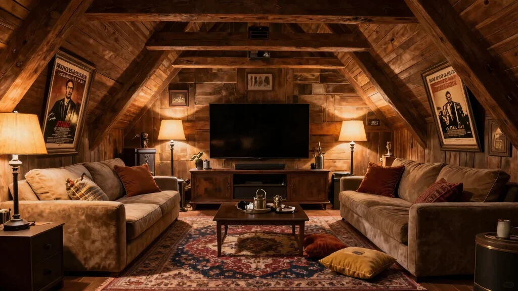 12 Attic Media Room Ideas for a Sleek Immersive Entertainment Space