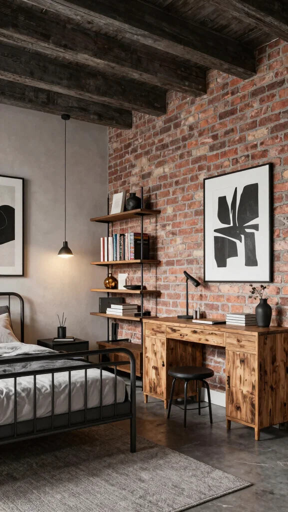 12 Attic Teen Bedroom Inspirations for a Cool Personalised Top-Floor Room - 10. Urban Loft: Industrial Chic 1